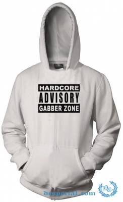 Hakken Hooded Sweater 'Hardcore Advisory White'
