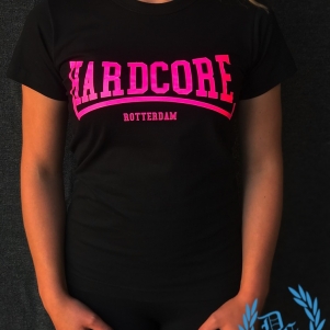 Hakken Dames T-shirt 'Hardcore Rotterdam Pink'