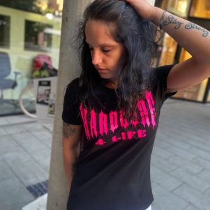 Hakken T-shirt pour Femmes 'Hardcore 4 Life'