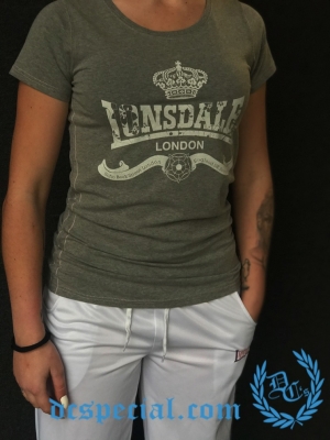 Lonsdale Dames T-shirt 'Soho Grey'