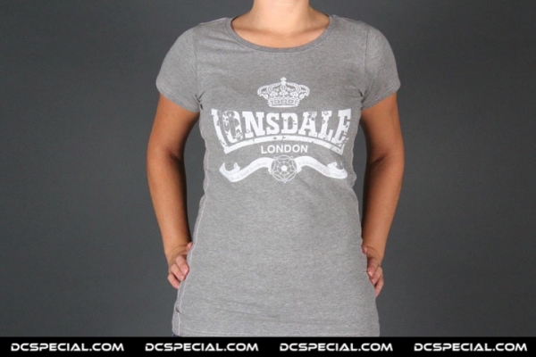 Lonsdale Dames T-shirt 'Soho Grey'