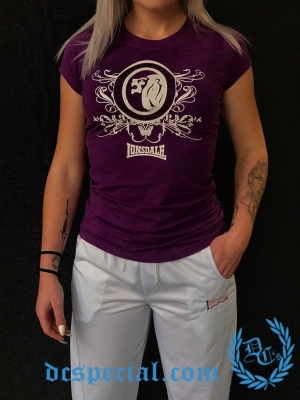 Lonsdale Dames T-shirt 'Violet Lion'