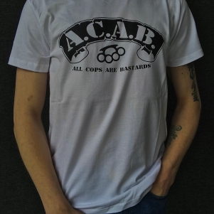 ACAB T-shirt 'Knuckle White'