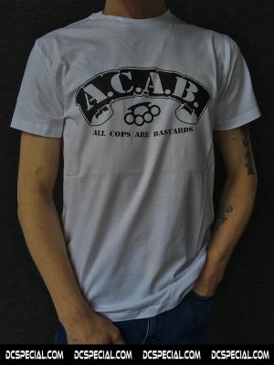 ACAB T-shirt 'Knuckle White'