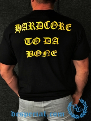 Casual T-shirt 'Hardcore To Da Bone'