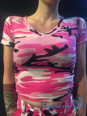 Army T-shirt 'Pink Camo'