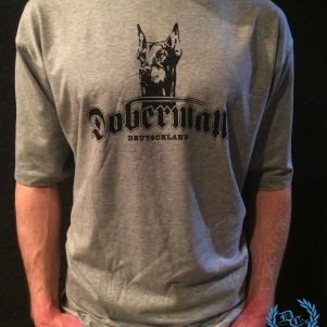 Doberman T-shirt 'Deutschland Grey'