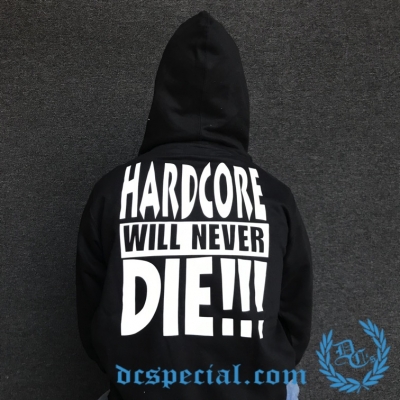 Hakken Hooded Sweater 'Hardcore Will Never Die!!!'