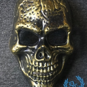 Masker Full Face 'Skull Gold'