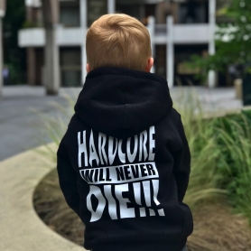 Hardcore Hooded Sweater Pour Enfants 'Hardcore Will Never Die !!!'