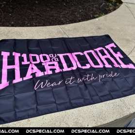 100% Hardcore Vlag 'Wear It With Pride Pink'