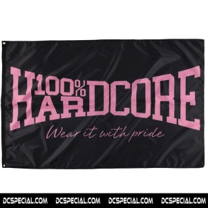 100% Hardcore Vlag 'Wear It With Pride Pink'
