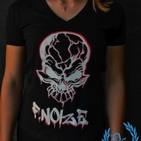 F. Noize Dames V-neck T-shirt 'Graffitti'