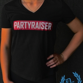 Partyraiser Ladies V-neck T-shirt 'Partyraiser'