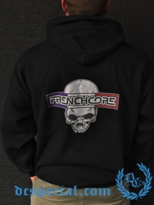 Frenchcore Hooded Sweater 'Skull & Flag'