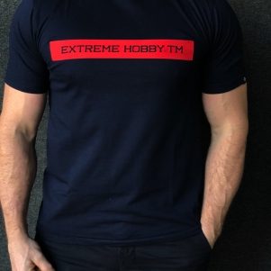 Extreme Hobby T-shirt 'Bar Navy Blue/Red'