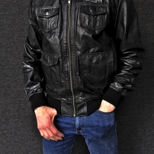 Lonsdale Leather Jacket 'Full Leather Black'