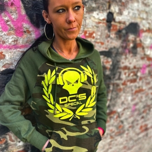 DC's Special Dames Hooded Sweater 'Headphone Neon Green'
