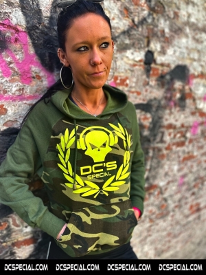 DC's Special Dames Hooded Sweater 'Headphone Neon Green'