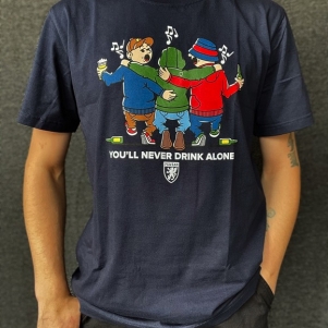 PGwear T-shirt 'Never Drink Alone Navy Blue'
