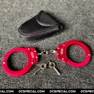 Security Handboeien 'Red Carbon Steel Handcuffs'
