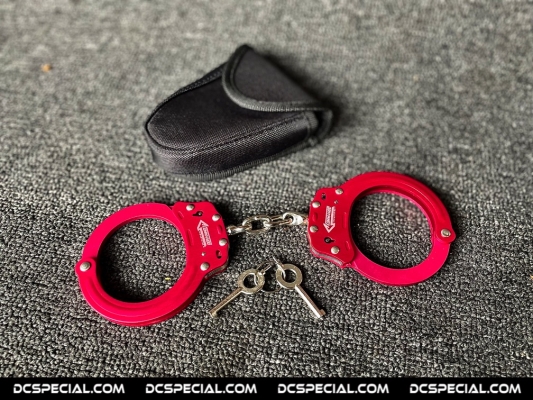 Security Handboeien 'Red Carbon Steel Handcuffs'