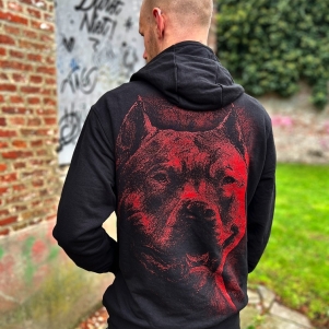 Pitbull West Coast Hooded Sweater 'Red Nose Black'