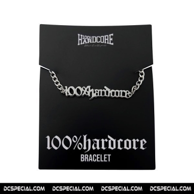 100% Hardcore Zilveren Armband 'Logo'