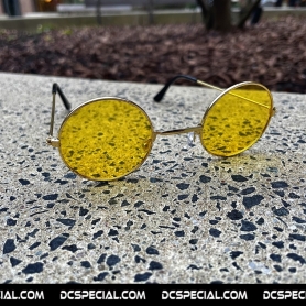 Gabber Old School Bril 'Yellow/Gold'