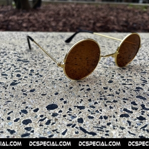 Gabber Old School Lunettes 'Brown/Gold'