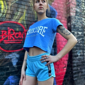 100% Hardcore Ladies Croptop 'Essential Baby Blue'