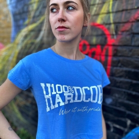 100% Hardcore Ladies Croptop 'Essential Baby Blue'