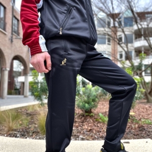 Australian Training Pants 'Black Double Zipped'