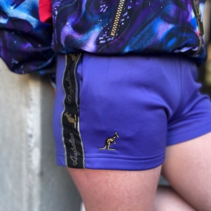 Australian Ladies Hot Pants 'Perwinkle Blue / Black'