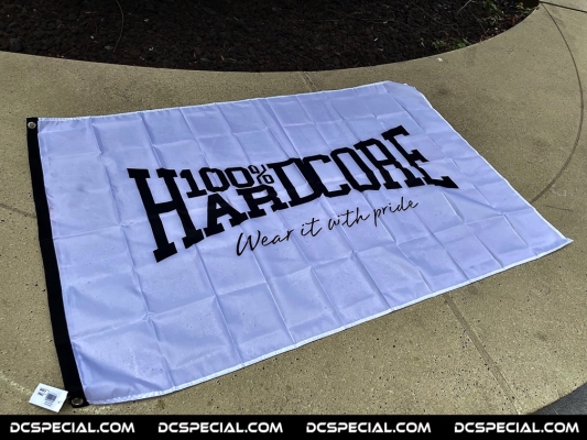 100% Hardcore Flag 'Wear It With Pride White'