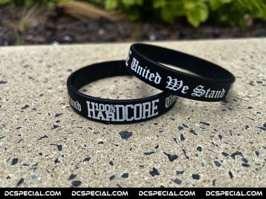 100% Hardcore Wristband 'United We Stand Black'