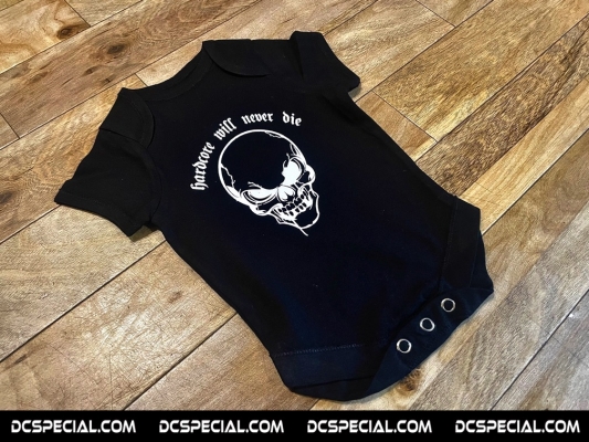 Hakken Baby Romper 'Hardcore Will Never Die Skull'