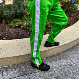 Australian Training Pants 'Kawasaki Green/White Double Zipped'