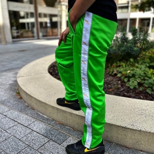 Australian Pantalon De Survêtement 'Kawasaki Green/White Double Zipped'