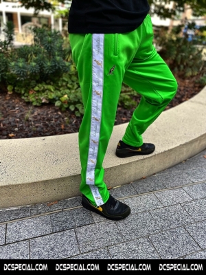 Australian Training Pants 'Kawasaki Green/White Double Zipped'