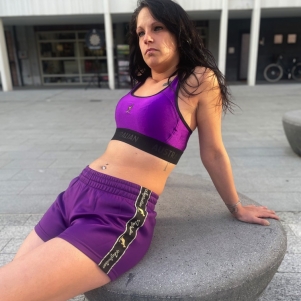 Australian Ladies Hot Pants 'Violet / Black'