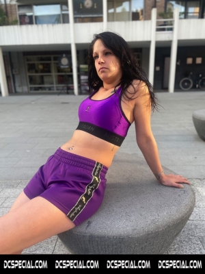 Australian Hot Pants Pour Femmes 'Violet / Black'