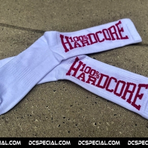 100% Hardcore Socks 'White/Pink'