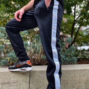 Australian Pantalon De Survêtement 'Black/White Double Zipped'