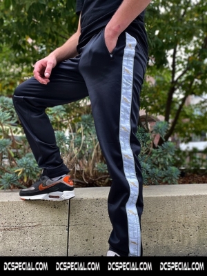 Australian Pantalon De Survêtement 'Black/White Double Zipped'