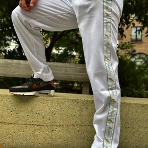 Australian Training Pants 'White/White Double Zipped'