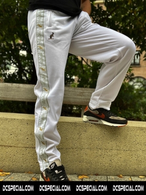 Australian Pantalon De Survêtement 'White/White Double Zipped'