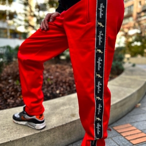 Australian Pantalon De Survêtement 'Bright Red/Black Double Zipped'