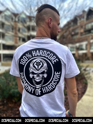 Harmony Of Hardcore T-shirt 'Ultimate Hardcore Feeling Skull White'