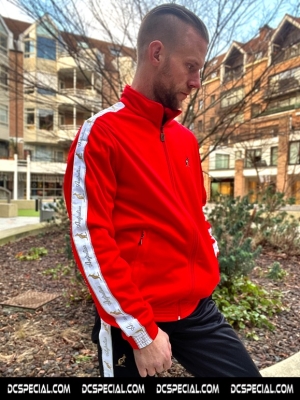Australian Slim Fit Training Jacket 'Bright Red/White'